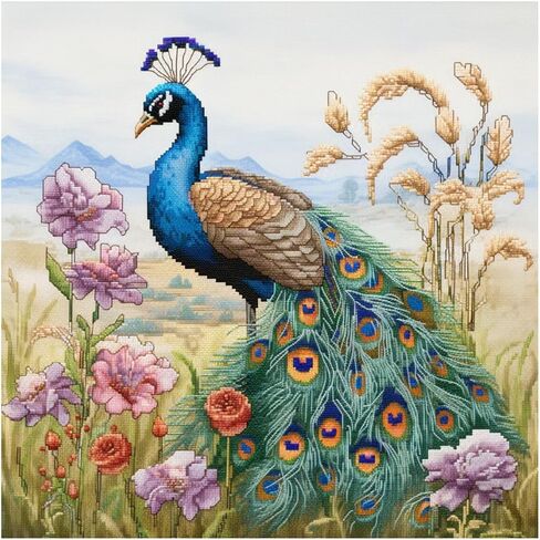 51buyoutgo Hummingbird Cross Stitch Kits, 11 Ct Count Pre Printed Counted Stamped Cross Stitch Embroidery Needlepoint Pattern Kits for Adults Beginners, Animal Easy Advanced Crossstitch Crossstitching in Saudi Arabia