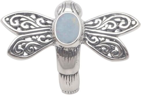 Novica Artisan Handmade Cocktail Cocktail Ring Dragonfly مصنوع بالي. in Kuwait