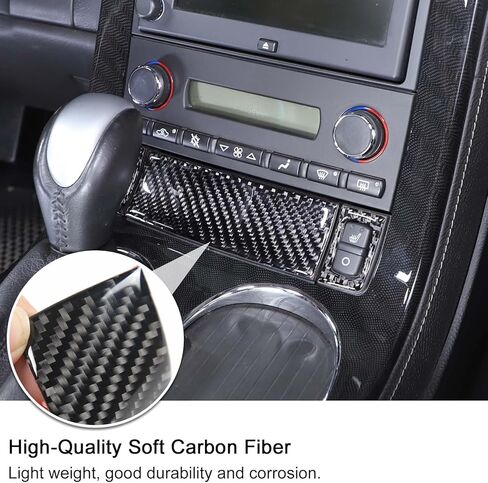 Piugilh Car Center Center Control Control Dett Cover Cover Frame Cover متوافق مع Corvette C6 Z06 ZR1 2005-2013 ، غطاء مفتاح التدفئة لمقعد CORBON in Saudi Arabia