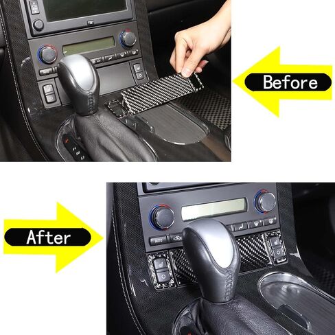 Piugilh Car Center Center Control Control Dett Cover Cover Frame Cover متوافق مع Corvette C6 Z06 ZR1 2005-2013 ، غطاء مفتاح التدفئة لمقعد CORBON in Saudi Arabia