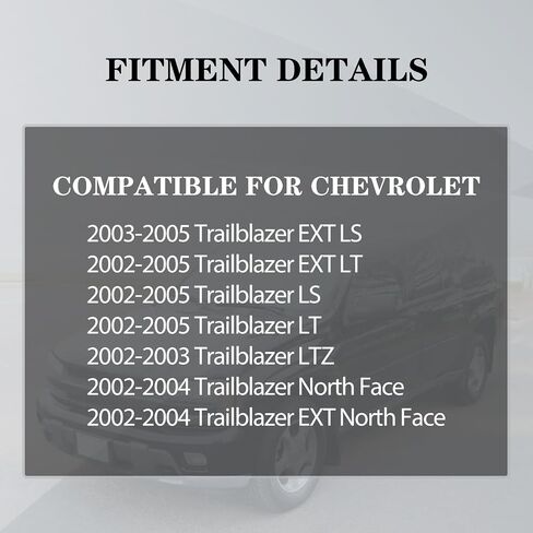 CarpartsDepot Front Black Shell and Insert Grille Assembly Grill with Black Center Bar و Emblem Provision متوافق مع شيفروليه متوافق مع Chevy Trailblazer Ext SUV 2002-2005 in Saudi Arabia