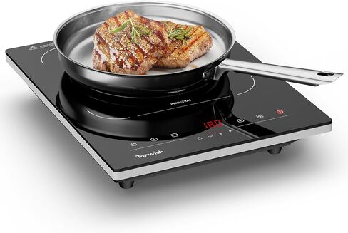 Cooktop الكهربائية ، أعلى الموقد الكهربائي 110 فولت ، تحديد الموقد الكهربائي Cooktop LED مكافحة اللمس ، 6 وظائف محددة مسبقًا ، 10 مستويات طاقة ، قفل وتوقيت ، 1300 واط Cooktop محمولة محمولة in Kuwait