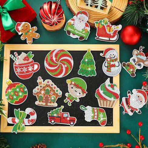 umigy 16 pcs Easter Diamond Art Magnets for Brugrigerator Spring Diamond Painting Magnets Diy Egy Bunny Gnome Truck Rhinestons Kits Happy Easter Ret in Kuwait