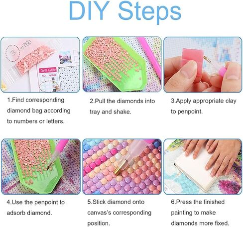 EIBEILI Diamond Art Kits for Adults, Elephants 5D Diamond Painting Kits for Beginner DIY Gem Art Full Drill Diamond Dots Crystal Craft Kits for Home Wall Decor Gifts 12x16inch in Kuwait