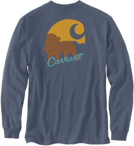 Carhartt Men's Lourd Withedightweight Long-Sleeve Pocket Dog Thirt ، Bluestone ، 3x-Large in Saudi Arabia