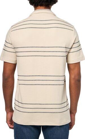 KARL LAGERFELD Men's Knitted Button Front Collared Short Sleeve Shirt in Saudi Arabia