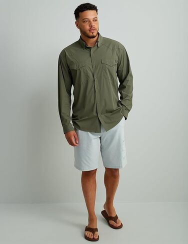Huk Men's Diamond Back Back Solid Long Sleeve ، قميص الصيد in Saudi Arabia