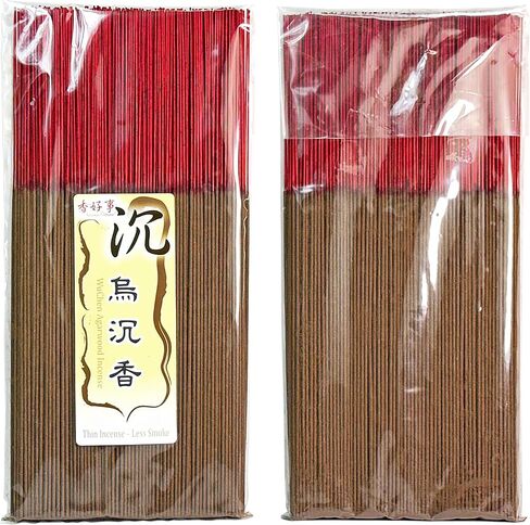 WuChen Xiang Agarwood Incense Joss Sticks (30cm, 300g, 400 Sticks) - Taiwan Traditional Bamboo Sticks for Religious, Thin & Less Smoke (1) in Kuwait