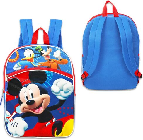 حقيبة ظهر Disney Mickey Mouse للأولاد - حزمة مع سعة 16 بوصة من القماش ميكي وحقيبة ظهر الأصدقاء مع زجاجة ماء ، وشم ، ومزيد من حقائب الظهر للأطفال ، والأطفال الصغار in Saudi Arabia