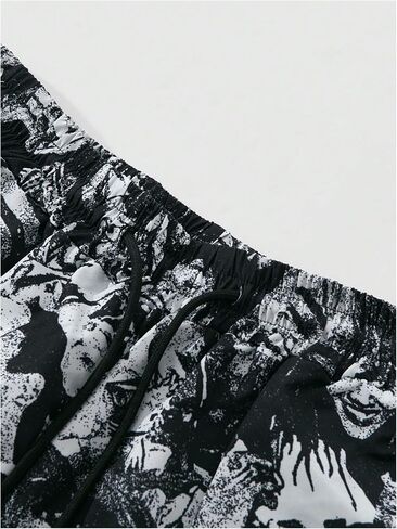 GORGLITTER Men's Graphic Shorts Y2K Gym Basketball Athletic Workout Drawstring Shorts in Saudi Arabia