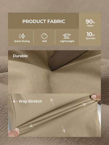 Men's Slim Fit Cargo Pants 10 Pockets Waterproof Quick-Dry Stretch Lightweight Breathable for Work Hiking Fishing in Kuwait