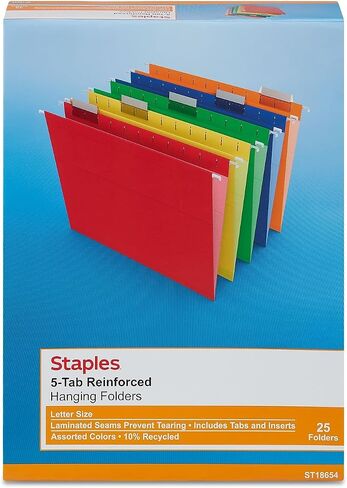 Staples 726597 معاد تدوير مجلدات الملفات المعلقة المعززة in Saudi Arabia