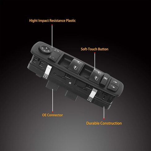 Master Power Window Switch Driver Side - 3+9 PINS Check Required W/O AUTO - Compatible with Chrysler Town & Country, Dodge Caravan Grand Caravan - Replaces# 68039999AA, 68039999AC in Saudi Arabia