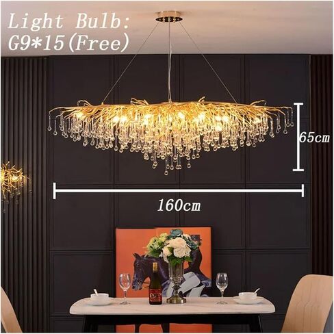 الثريات الحديثة الفاخرة الثريا الإضاءة الكريستال LED LED غرفة المعيش in Kuwait