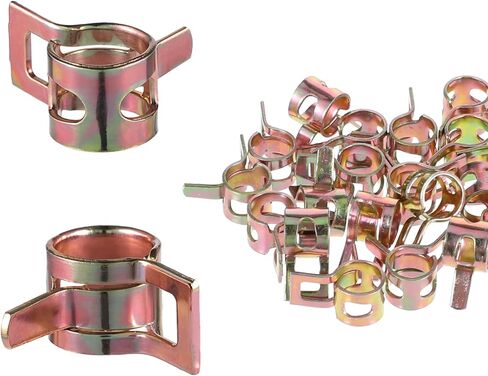 20 PCS 1/4 "مشابك خرطوم زنبرك الوقود ، 6 مم من المنجنيز الصلب النابض مقطع أنابيب السيليكون خراطيم أنبوب المشبك أنابيب أنابيب المياه المشابك ، مناسب 6.5-7.1 ملم OD OD in Kuwait
