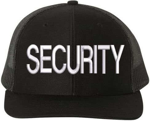 قبعة سائق الشاحنة الأمنية الكبيرة المطرزة ضابط أمنية حارس الواجب المهني الشبكة الخلفية Snapback Cap in Kuwait