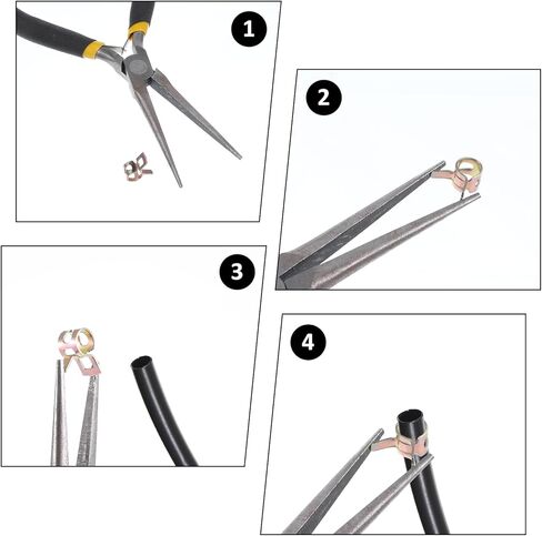 20 PCS 1/4 "مشابك خرطوم زنبرك الوقود ، 6 مم من المنجنيز الصلب النابض مقطع أنابيب السيليكون خراطيم أنبوب المشبك أنابيب أنابيب المياه المشابك ، مناسب 6.5-7.1 ملم OD OD in Kuwait