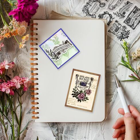 GLOBLELAND Label Ticket Clear Stamps Number Postmark Silicone Clear Stamp Seals Label Frame Transparent Stamps for DIY Scrapbooking Cards Making Photo Album Journal in Saudi Arabia