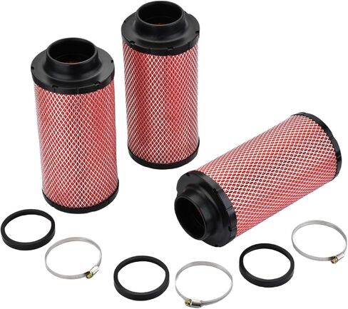3PCS 1241084 2879520 2882234 RED Air Filter W/Clamps For Polaris RZR 1000 XP/RZR 4 1000 XP/RZR XP Turbo RZR Turbo XP R S XP4 2014-2023 Replaces 1240822 7082097 1240957 in Saudi Arabia