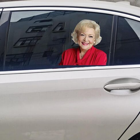 Betty-White Car Window Cling Funny Sticker Window Decal for Vehicles Automotive Stickers for Out Side (Left) in Kuwait