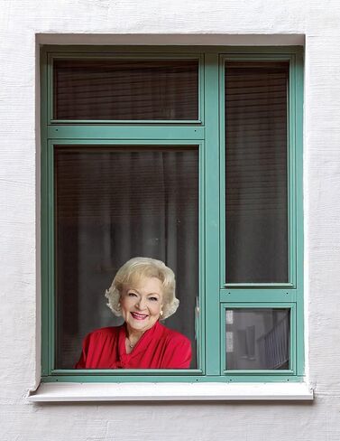 Betty-White Car Window Cling Funny Sticker Window Decal for Vehicles Automotive Stickers for Out Side (Left) in Kuwait