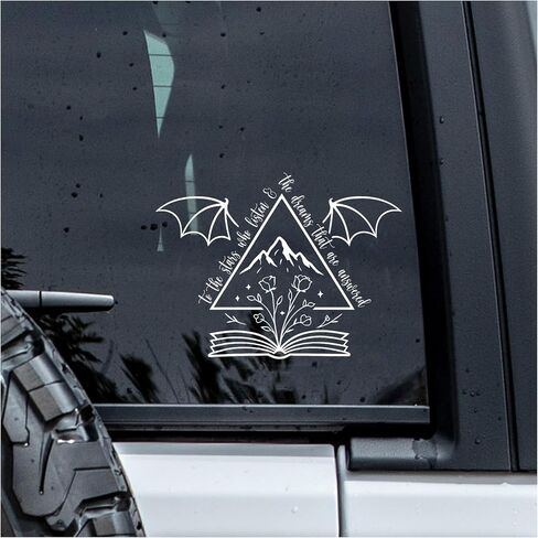 للنجوم الذين يستمعون إلى شارات ، شارات نافذة سيارة Acotar ، 6 بوصات UV DTF Tranfer Car Stickers ، Fantasy Reader Weatherproof Truck Strucker ، in Kuwait