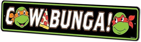 Teenage Mutant Ninja Turtles Logo Metal Sign - Fun TMNT Wall Decor for Bedroom or Movie Room in Saudi Arabia