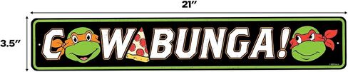 Teenage Mutant Ninja Turtles Logo Metal Sign - Fun TMNT Wall Decor for Bedroom or Movie Room in Saudi Arabia