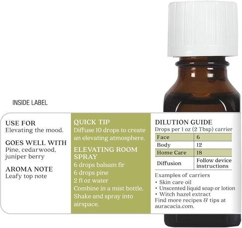 Aura Cacia Balsam Fir Needle Essential Oil ، 0.5 FZ in Kuwait