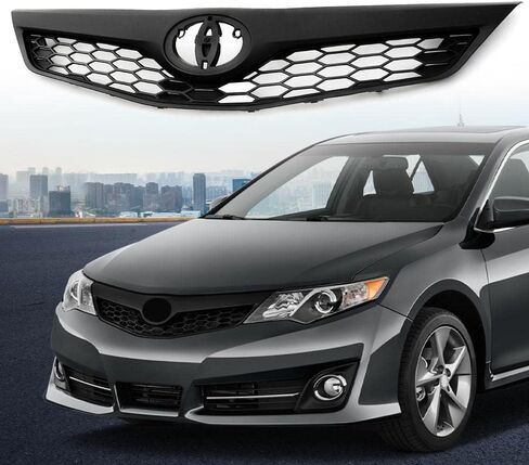 G-Plus Mesh Grill Assembly Assembly Assection Associal ، متوافق مع Toyota Camry Se Xse Sedan 4-Door 2012 2013 5310106340C0 Matte Black Hood in Kuwait