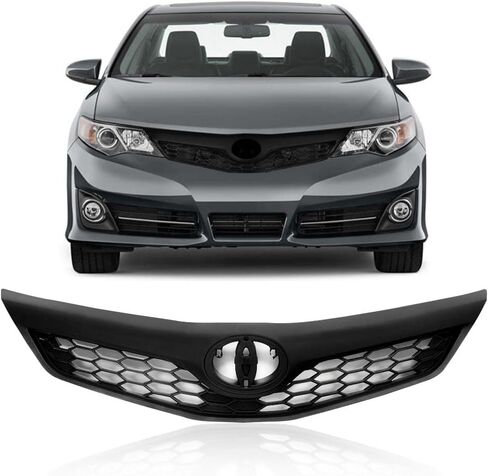 G-Plus Mesh Grill Assembly Assembly Assection Associal ، متوافق مع Toyota Camry Se Xse Sedan 4-Door 2012 2013 5310106340C0 Matte Black Hood in Kuwait