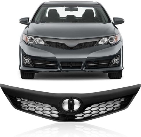 G-Plus Mesh Grill Assembly Assembly Assection Associal ، متوافق مع Toyota Camry Se Xse Sedan 4-Door 2012 2013 5310106340C0 Matte Black Hood in Kuwait