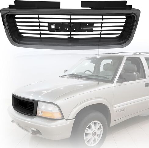 CarpartsDepot الأمامي الشواء الشواء الأسود متوافق مع 1998-2005 GMC Jimmy/Sonoma بيك آب شاحنة GM1200436 12472678 in Saudi Arabia