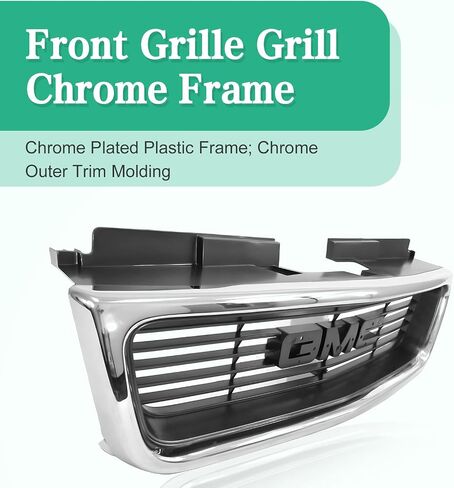 CarPartsDepot Front Grille Grill Black Compatible with 1998-2005 GMC Jimmy/Sonoma Pickup Truck GM1200436 12472678 in Saudi Arabia