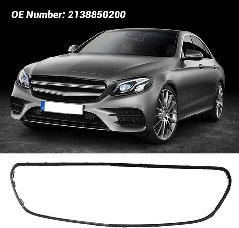 Aramox Front Bumper Grill Surround Trim with High Strength Material, Stylish Design for E Class W213 C238 AMG Line Pre Facelift Vehicles (Black) in Saudi Arabia