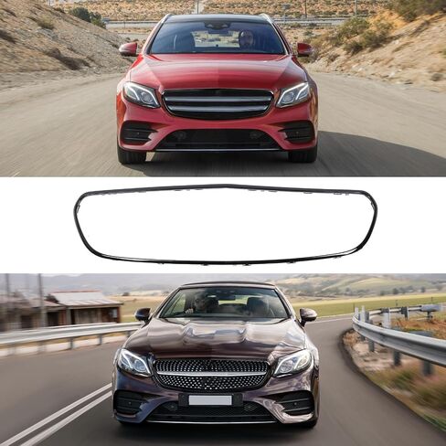Aramox Front Bumper Grill Surround Trim with High Strength Material, Stylish Design for E Class W213 C238 AMG Line Pre Facelift Vehicles (Black) in Saudi Arabia