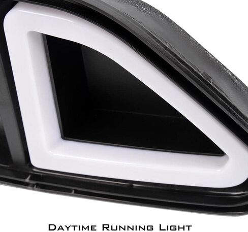 PIT66 Front Hood Upper Grille with White DRL LED Light, Compatible with Ford Mustang 2015-2017 in Saudi Arabia