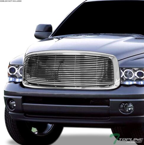 7422446252264 Compatible With 2002-2005 Dodge Ram 1500/2003-2005 2500 3500 Chrome Horizontal Front Bumper Grill Grille in Saudi Arabia