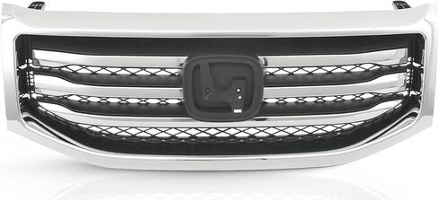 Partsflow Front Grill Upper Grille Assembly Chrome Trim Compatible with 2012-2015 Honda Pilot HO1202108 in Saudi Arabia