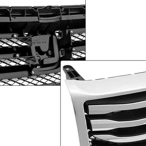 Partsflow Front Grill Upper Grille Assembly Chrome Trim Compatible with 2012-2015 Honda Pilot HO1202108 in Saudi Arabia