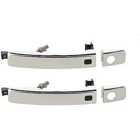 Karparts360 لـ Kia Soul 2014-2022 مقابض الباب الخارجي الأمامي والسائق وجانب الراكب | زوج | البلاستيك | كل الكروم | مع المفتاح ثقب | ث/تغطية | مع نظام الدخول الذكي | استبدال 82651B2720 in Saudi Arabia