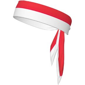 Indonesian Flag Print Sports Head Tie, Hair Band for Workout, Running, Yoga, One Size Fits Most in Saudi Arabia