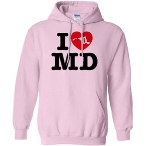 I Love Maryland Hoodie Sweatshirt Unisex in Saudi Arabia