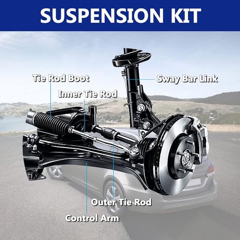 Tie Rod, Replacement For Front Steering Inner Outer Tie Rod Boot Kit Compatible With 2011-2016 Chevrolet Cruze, 2012-2017 Buick Verano - 6 Pcs in Saudi Arabia