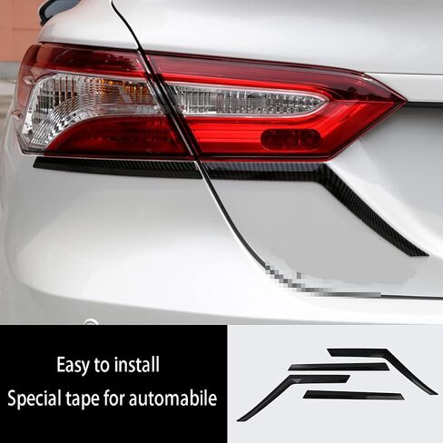 ملحقات السيارات متوافقة مع Camry Le Xle 2018 2019 2020 2021 2022 Tail Light Goyid Edge Cover Trim (Carbon Carbon) 4pcs in Kuwait