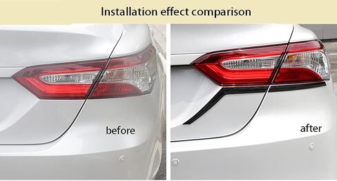 ملحقات السيارات متوافقة مع Camry Le Xle 2018 2019 2020 2021 2022 Tail Light Goyid Edge Cover Trim (Carbon Carbon) 4pcs in Kuwait
