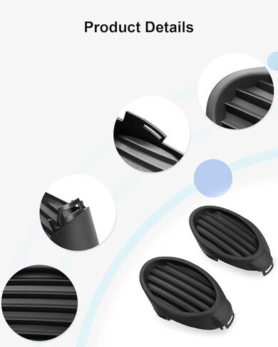 Pair Front Fog Light Cover Fit for Ford Focus 2012 2013 2014 Car Lamp Hole Cover Insert Left & Right Black Repalce CP9Z-17B814-B in Saudi Arabia