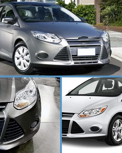 Pair Front Fog Light Cover Fit for Ford Focus 2012 2013 2014 Car Lamp Hole Cover Insert Left & Right Black Repalce CP9Z-17B814-B in Saudi Arabia