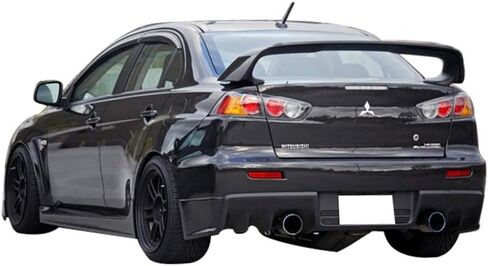 Freemotor802 المفسد المفسد الجذع الخلفي ، مفسد ، يناسب 2008-2017 Mitsubishi Lancer & 2008-2015 Evo Evo X 10 ، Evo Style Matte Black ABS Racing Tail Lip Wing Trim-On Trim-On in Saudi Arabia