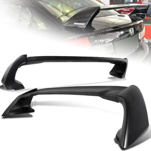 ABS Mugen Style JDM غير مصفولة بغطاء الجذع الخلفي الغطاء المفسد جناح متوافق مع 2012-2015 هوندا سيفيك 4DR سيدان ، 2013 2014 in Saudi Arabia